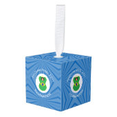 ブラジル国旗パーソナライズされた キューブオーナメント (正面アングル)