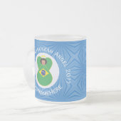 ブラジル国旗パーソナライズされた フロストグラスマグカップ (正面左)