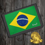 ブラジル国旗ファッション，ブラジル愛国者/スポーツ ナイロン三つ折りウォレット<br><div class="desc">財布：ブラジルとブラジル国旗のファッション – 私の国を愛し、旅行の贈り物、おじいちゃん誕生日、国の愛国者/スポーツファン</div>