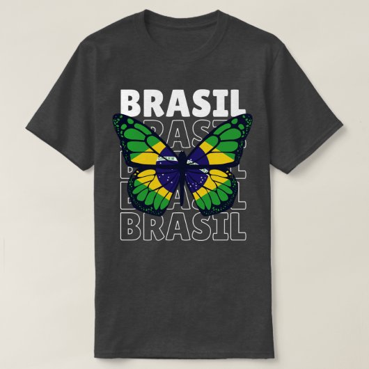 ブラジル国旗ブラジルプライド Tシャツ (デザイン正面)