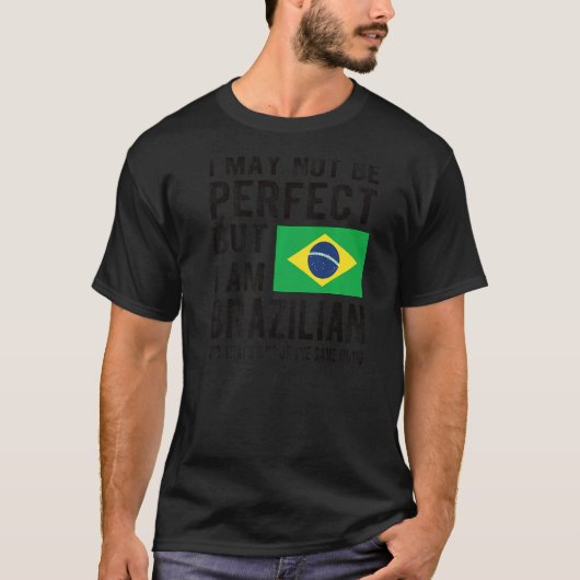 ブラジル国旗ブラジル伝統ブラジル根 Tシャツ (正面)