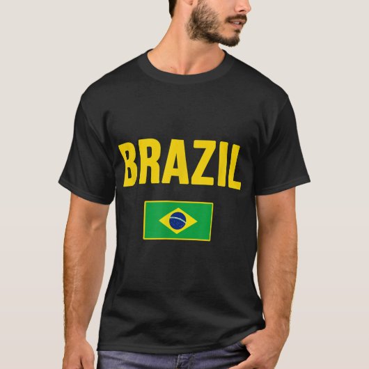 ブラジル国旗ブラジル土産カミセタ Tシャツ (正面)
