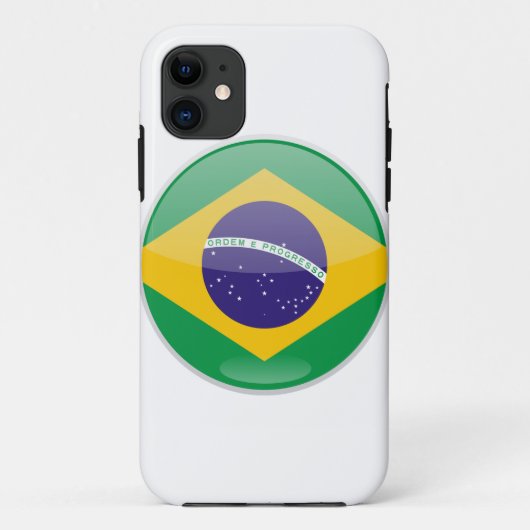 ブラジル国旗ボタン Case-Mate iPhoneケース (裏面)