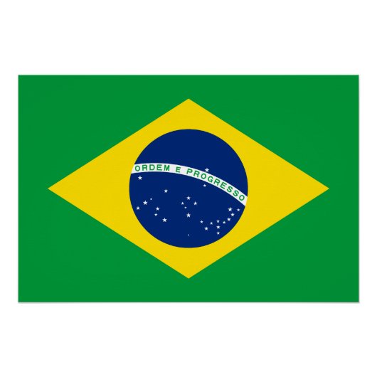 ブラジル国旗ポスター愛国主義デザイン ポスター (正面)