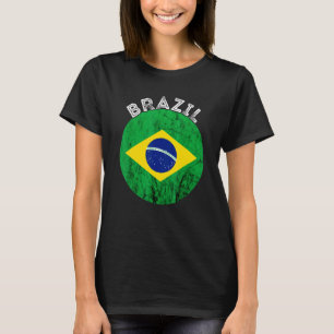 ブラジル国旗ヴィンテージブラジルプライドブラス Tシャツ