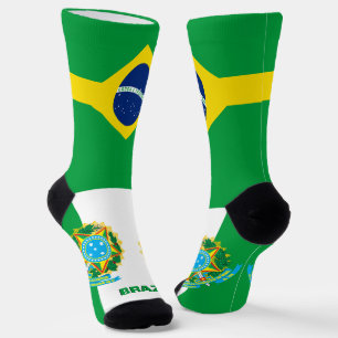 ブラジル国旗地球に優し国・ブラジル ソックス