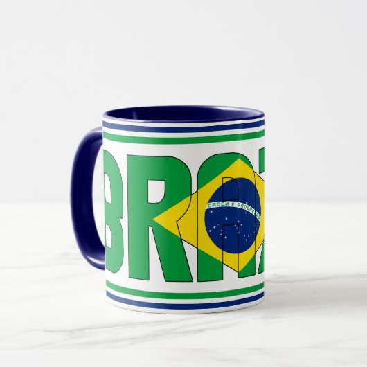 ブラジル国旗愛国コーヒー マグカップ (正面左)