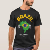 ブラジル国旗男性へのアイディアとブラジル国旗H Tシャツ (正面)