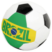 ブラジル国旗緑の黄色い青色愛国  サッカーボール (3/4)