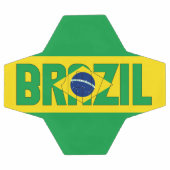 ブラジル国旗緑の黄色い青色愛国  サッカーボール (フラット)