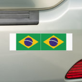 ブラジル国旗2 バンパーステッカー (車上)