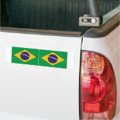 ブラジル国旗2 バンパーステッカー (トラック上)