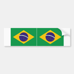 ブラジル国旗2 バンパーステッカー