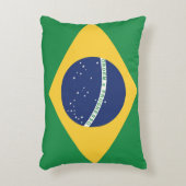ブラジル国旗 アクセントクッション (正面(垂直))