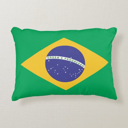 ブラジル国旗 アクセントクッション (正面)