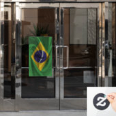 ブラジル国旗 ウィンドウサイン (オフィスドア)