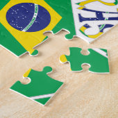 ブラジル国旗 オーダーメイド タイル柄 ジグソーパズル (側面)