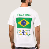 ブラジル国旗 オーダーメイド メンズ Tシャツ (裏面)