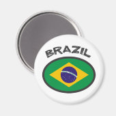 ブラジル国旗 – クールデザイン! マグネット (正面/裏面)