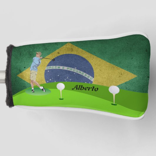 ブラジル国旗 ゴルフヘッドカバー (正面)