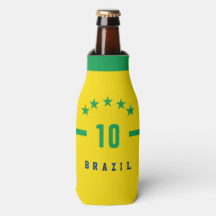ブラジル国旗,サッカーのW杯を旗に ボトルクーラー