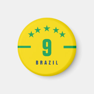 ブラジル国旗,サッカーのW杯を旗に マグネット