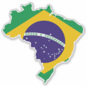 ブラジル国旗 シール (正面)