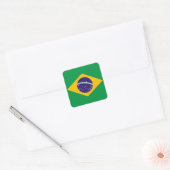 ブラジル国旗 スクエアシール (封筒)