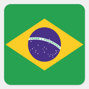 ブラジル国旗 スクエアシール