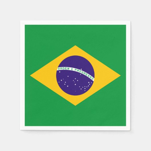 ブラジル国旗 スタンダードカクテルナプキン (正面)