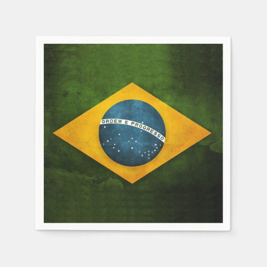 ブラジル国旗 スタンダードカクテルナプキン (正面)