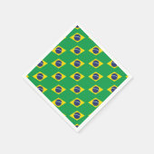 ブラジル国旗。 スタンダードカクテルナプキン (角)