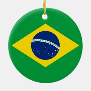 ブラジル国旗 セラミックオーナメント