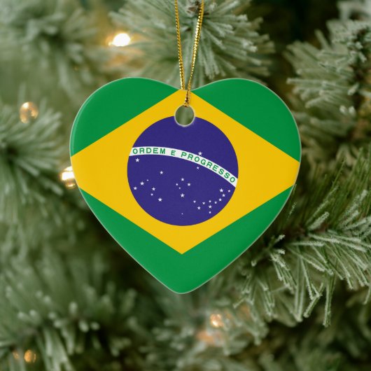 ブラジル国旗 セラミックオーナメント (ツリー)
