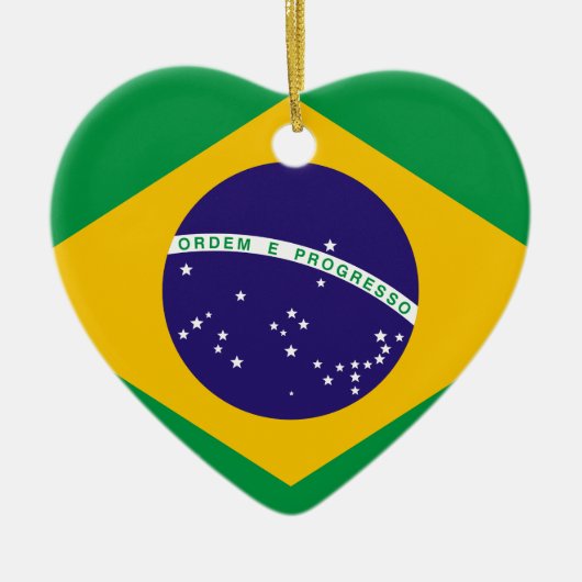 ブラジル国旗 セラミックオーナメント (正面)