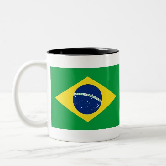 ブラジル国旗 ツートーンマグカップ (左)