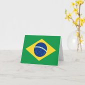 ブラジル国旗 ノートカード (黄色い花)