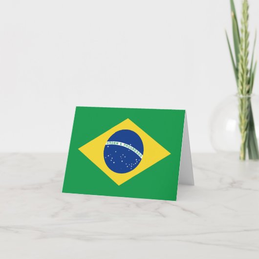 ブラジル国旗 ノートカード (正面)