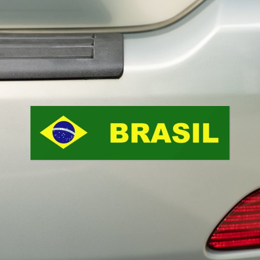 ブラジル国旗 バンパーステッカー (車上)