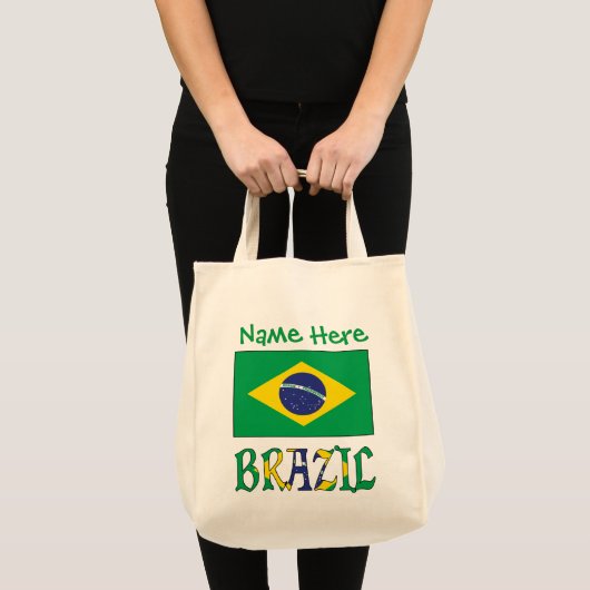 ブラジル国旗 パーソナライズ ヘリテージ トートバッグ (正面(商品))