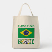 ブラジル国旗 パーソナライズ ヘリテージ トートバッグ (裏面)