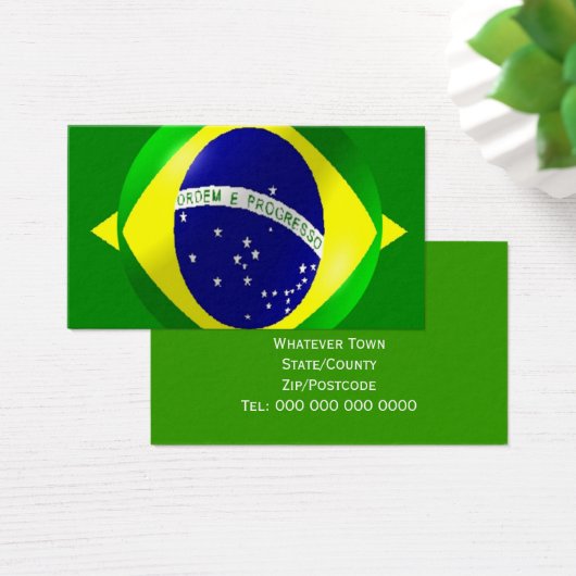 ブラジル国旗 ビジネスカード (デスク)