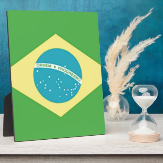 ブラジル国旗 フォトプラーク (側面)