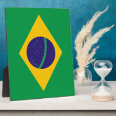 ブラジル国旗 フォトプラーク (側面)