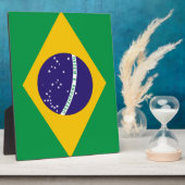 ブラジル国旗 フォトプラーク (側面)