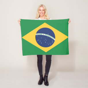ブラジル国旗 フリースブランケット