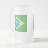 ブラジル国旗 フロストグラスビールジョッキ (正面左)