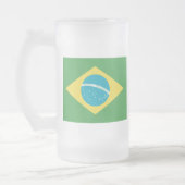 ブラジル国旗 フロストグラスビールジョッキ (左)