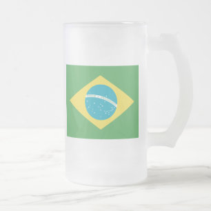 ブラジル国旗 フロストグラスビールジョッキ