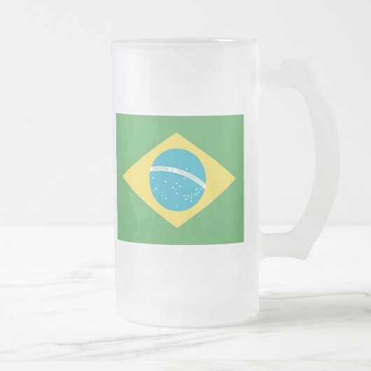ブラジル国旗 フロストグラスビールジョッキ (右)